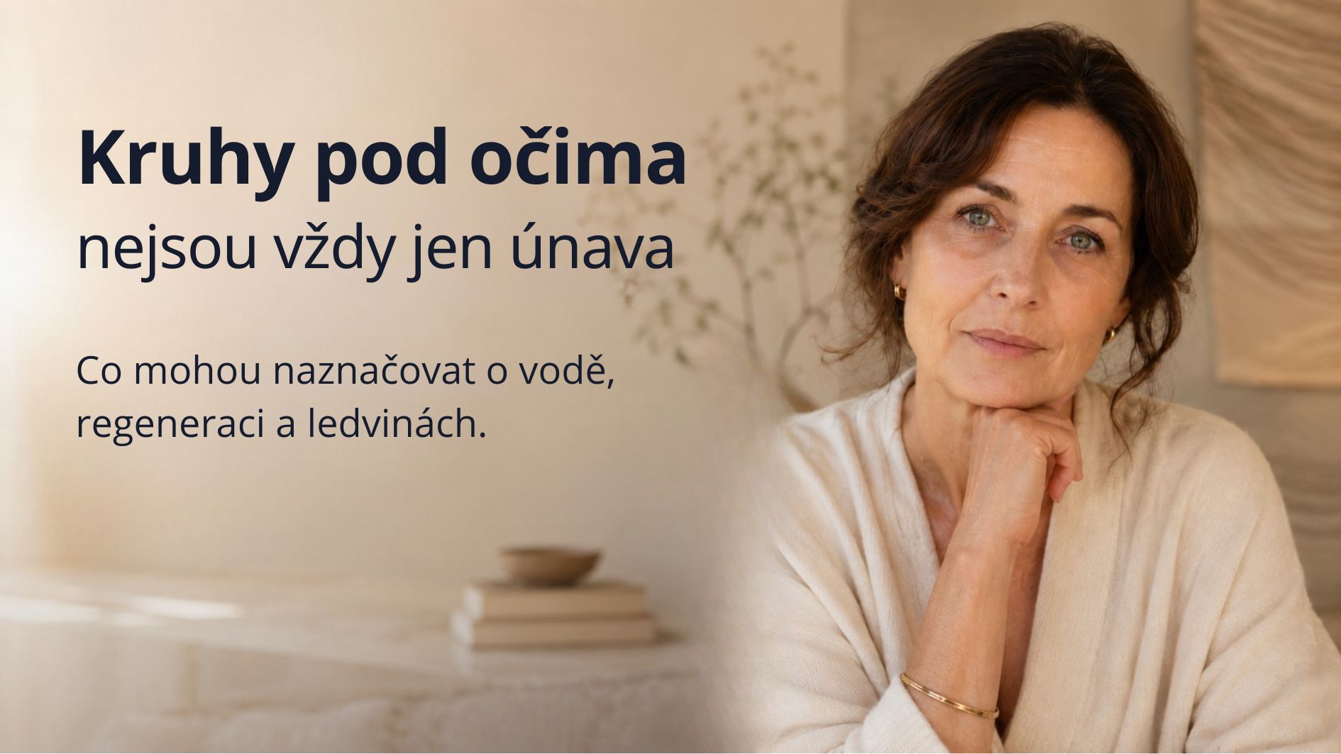Kruhy a váčky pod očima podle tradičního pohledu – únava, voda a ledviny