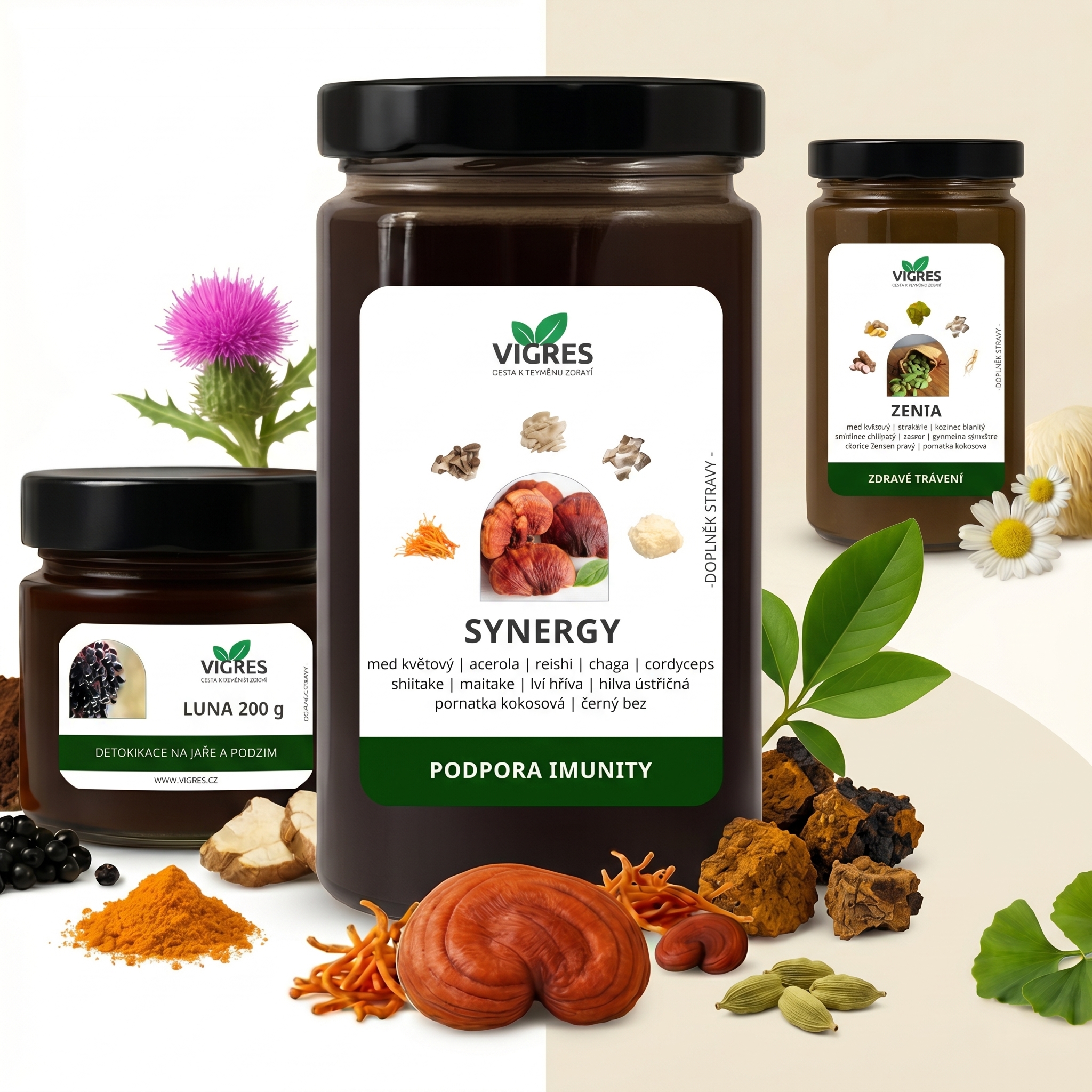 Produkty VIGRES při bílém povlaku na jazyku